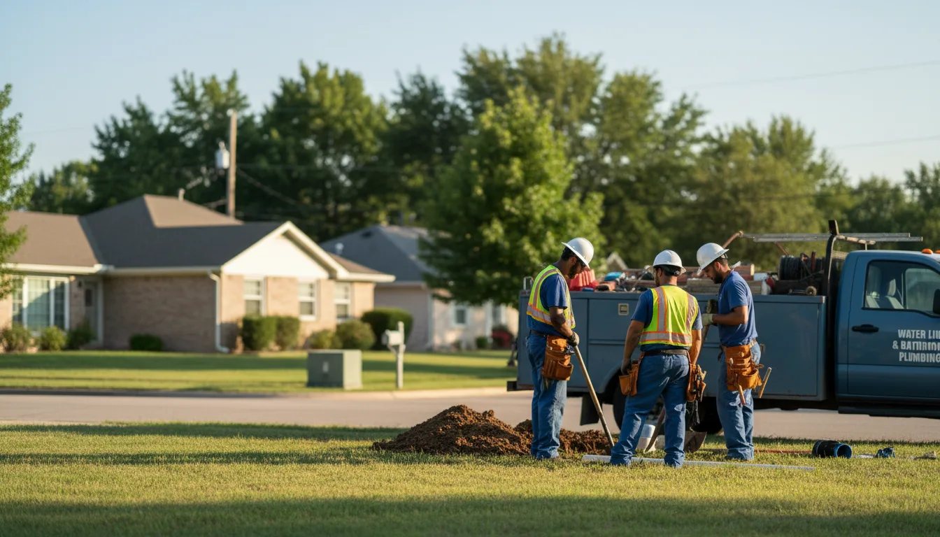 Residential water line and bathroom plumbing service in Port William, OH
